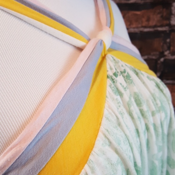 LAST CHANCE! CLOSET CLOSING! Rebel Yell flowy cross-neck summer tunic shirt XS - Picture 5 of 7